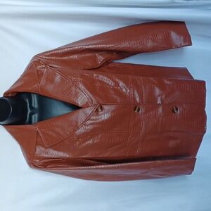 Daisy Street Faux Leather Jacket NWT, Sz 12, 22" Ptp